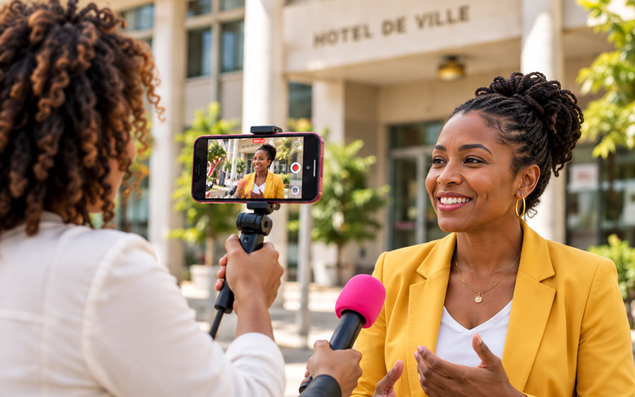 Une interview de terrain filmée à l’iPhone.